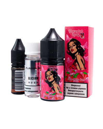 Набор для самозамеса Flavorlab Lady Strawberry Сider Клубничный Сидр 50 мг 30 мл - фото 4