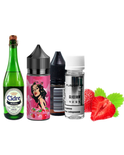 Набор для самозамеса Flavorlab Lady Strawberry Сider Клубничный Сидр 50 мг 30 мл