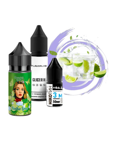 Набор для самозамеса Flavorlab Lady Vodka Lime Водка Лайм 50 мг 30 мл - фото 3