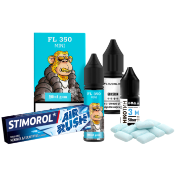 Набор для самозамеса Flavorlab FL350 mini Mint Gum Мятная жвачка 50 мг 15 мл.