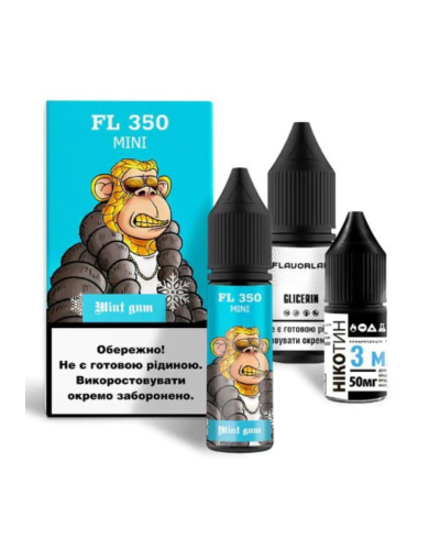 Набор для самозамеса Flavorlab FL350 mini Mint Gum Мятная жвачка 50 мг 15 мл - фото 3