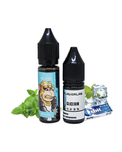 Набор для самозамеса Flavorlab FL350 mini Mint Gum Мятная жвачка 50 мг 15 мл - фото 4