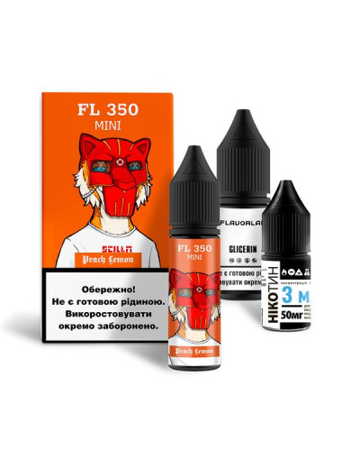 Набор для самозамеса Flavorlab FL350 mini Peach Lemon Персик Лимон 50 мг 15 мл - фото 3