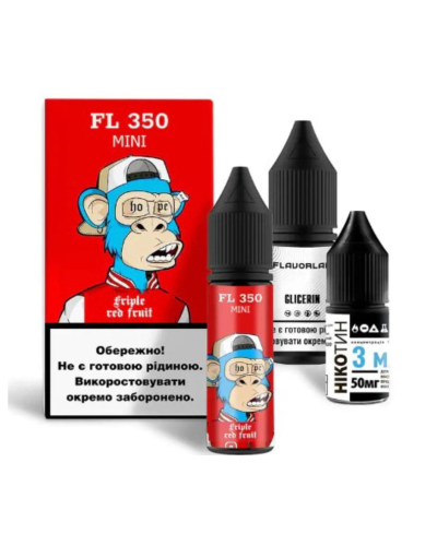 Набор для самозамеса Flavorlab FL350 mini Triple red fruit Арбуз Клубника Вишня 50 мг 15 мл - фото 4