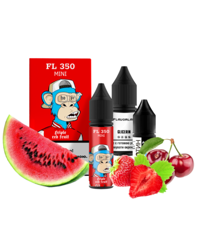 Набор для самозамеса Flavorlab FL350 mini Triple red fruit Арбуз Клубника Вишня 50 мг 15 мл - фото 2