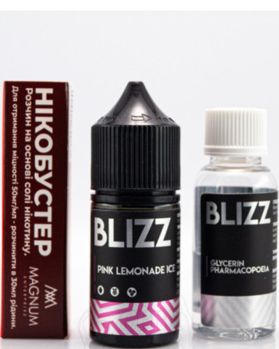 Набор для самозамеса Blizz Pink Lemonade Ice Розовый лимонад с холодком 50 мг 30 мл - фото 4