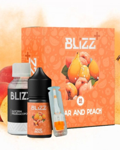 Набор для самозамеса Blizz Plus Pear and Peach Груша и Яблоко 50 мг 30 мл - фото 2