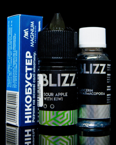 Набор для самозамеса Blizz Sour Apple with Kiwi Зелене яблуко та Ківі 50 мг 30 мл - фото 3