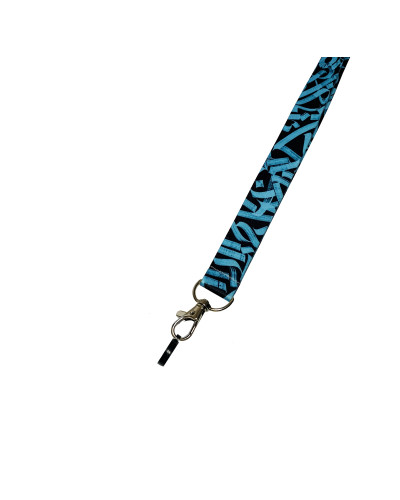 Стрічка на шию з кільцем Graffiti Blue - фото 4