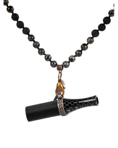 Персональный мундштук DOHYA - Epoxy snake black black labradorite - фото 10