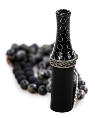 Персональный мундштук DOHYA - Epoxy snake black black labradorite - фото 5