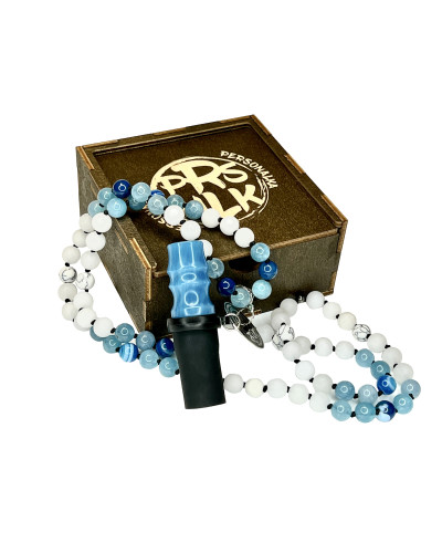 Персональний мундштук Personalka Stone з бусами ST045
