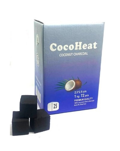 Кокосовый уголь для кальяна CocoHeat, 1 кг