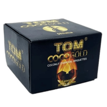 Кокосове вугілля для кальяну Tom Coco Gold, 18шт.