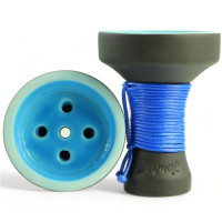 Чаша для кальяна Dumok Cord M Blue Classic з плетінням