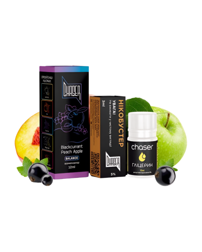Набор для самозамеса Chaser Black Blackcurrant Peach Apple