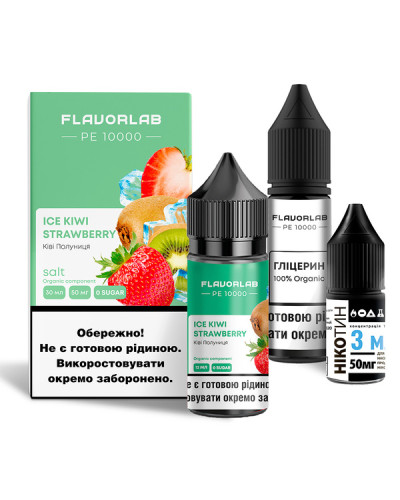 Набір для самозамісу Flavorlab PE 10000 Ice Kiwi Strawberry Strong