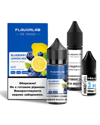 Набір для самозамісу Flavorlab PE 10000 Blueberry Lemon Mix Strong
