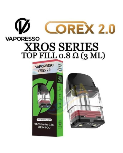 Змінний Картридж Vaporesso XROS Top Filling Mesh Pod Coil 0.8ohm 3mlCorex 2.0