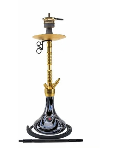 Кальян AMY Deluxe &ampampampampampampampampampampampampampampampampquotAlu Sierra&ampampampampampampampampampampampampampampampampquot 073.01 Black with gold