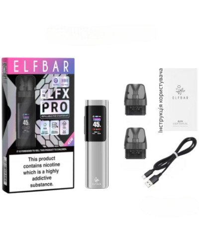 Стартовий набір Elf Bar ELFX PRO - Silver - фото 6