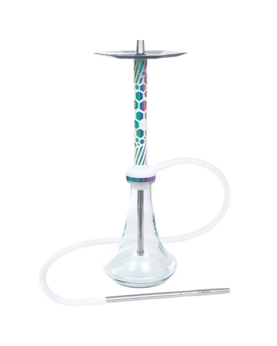 Кальян Embery MONO-H 4.0 Chameleon-Snow з колбою Embery Clear 63 см