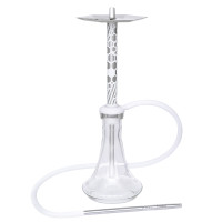 Кальян Embery MONO-H 4.0 Silver-Snow з колбою Embery Clear 63 см