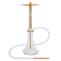 Кальян Embery MONO-H 4.0 Supreme Gold White з колбою Embery Clear 63 см
