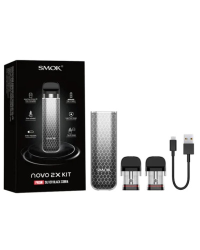 Стартовый набор SMOK NOVO 2X Silver Black Kobra