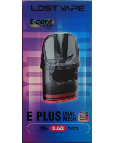 Картридж Lost Vape E-PLUS dual mesh 0.6 Om упаковка 3 шт.