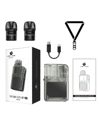 Стартовий набір Lost Vape Thelema Elite Art 40 Kit Original - Carbon Fiber - фото 6