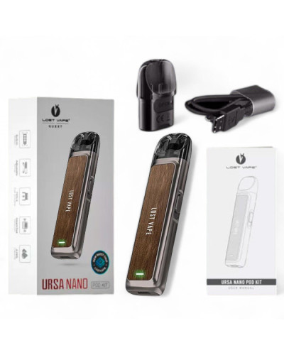 Стартовий набір Lost Vape Ursa Nano Original - Gunmetal Walnut Wood - фото 6