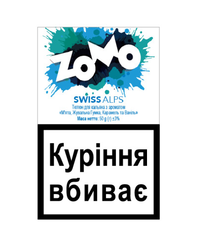 Табак для кальяна ZOMO Swiss alps 50 г Ваниль, жвачка, карамель, мята