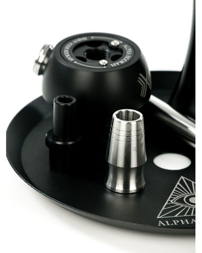 Кальян Alpha X Black Matte High Copy с колбой Candy loop - фото 6