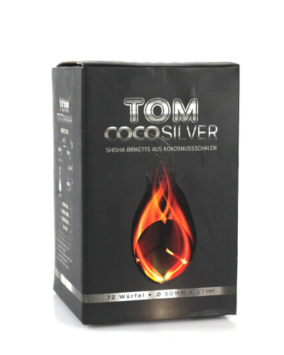 Кокосовый уголь для кальяна Tom Coco Silver, 1 кг