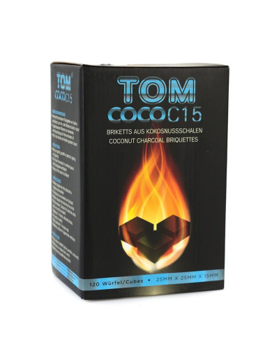 Кокосовый уголь для кальяна Tom Coco C15, 1 кг
