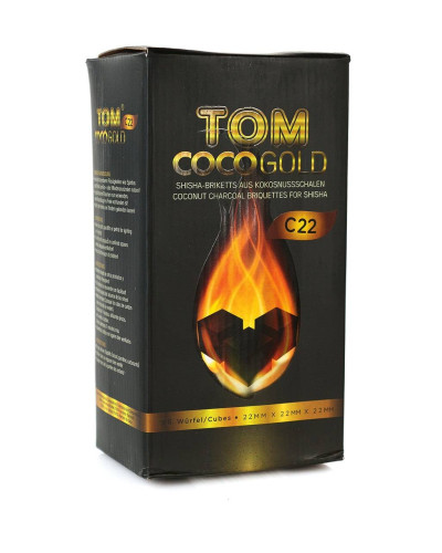 Кокосовый уголь для кальяна Tom Coco Gold C22, 1 кг