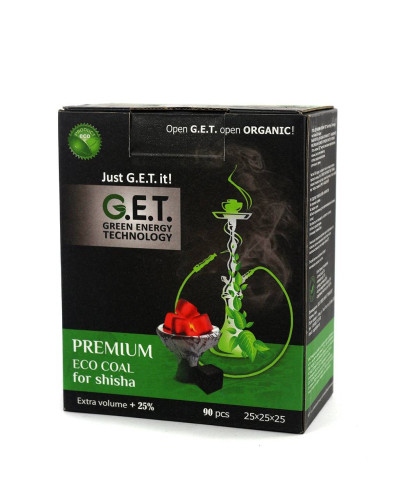 Кокосовый уголь для кальяна GET, 1 кг