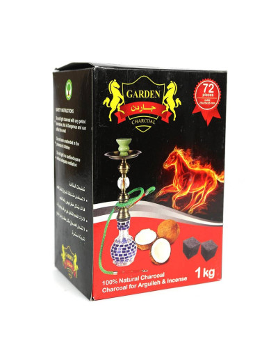 Кокосовый уголь для кальяна Garden 72, 1 кг
