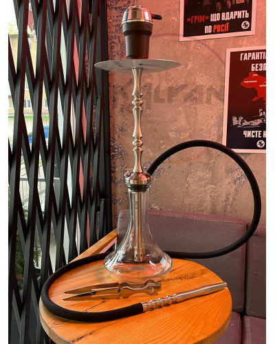 Кальян Sky Hookah Classic Silver в повному комплекті на колбі Craft Clear 65 см - фото 2