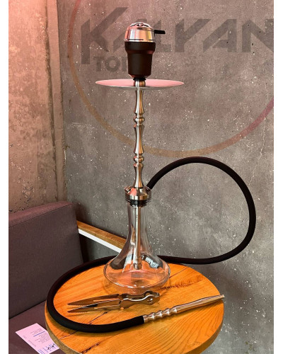 Кальян Sky Hookah Classic Silver в повному комплекті на колбі Craft Clear 65 см - фото 3