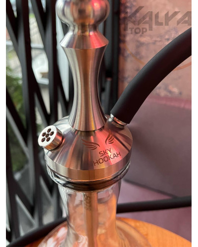 Кальян Sky Hookah Classic Silver в повному комплекті на колбі Craft Clear 65 см - фото 4