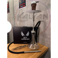 Кальян Sky Hookah Classic Silver в повному комплекті на колбі Craft Clear 65 см