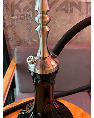Кальян Sky Hookah Classic Silver в повному комплекті на колбі Craft Black 65 см - фото 3