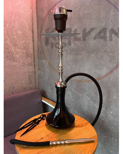 Кальян Sky Hookah Classic Silver в повному комплекті на колбі Craft Black 65 см