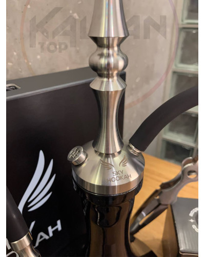 Кальян Sky Hookah Classic Silver в повному комплекті на колбі Craft Black 65 см - фото 5