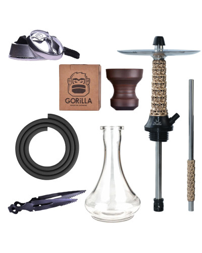Кальян Sunrise Hookah Windskull Full Set Gold 50 см