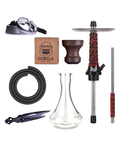 Кальян Sunrise Hookah Windskull ROCK Red 50 см