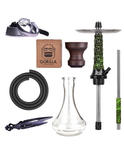 Кальян Sunrise Hookah Windskull ROCK Green 50 см