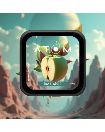 Тютюн Atom Basil Apple (Базилік, Яблуко) 100 г